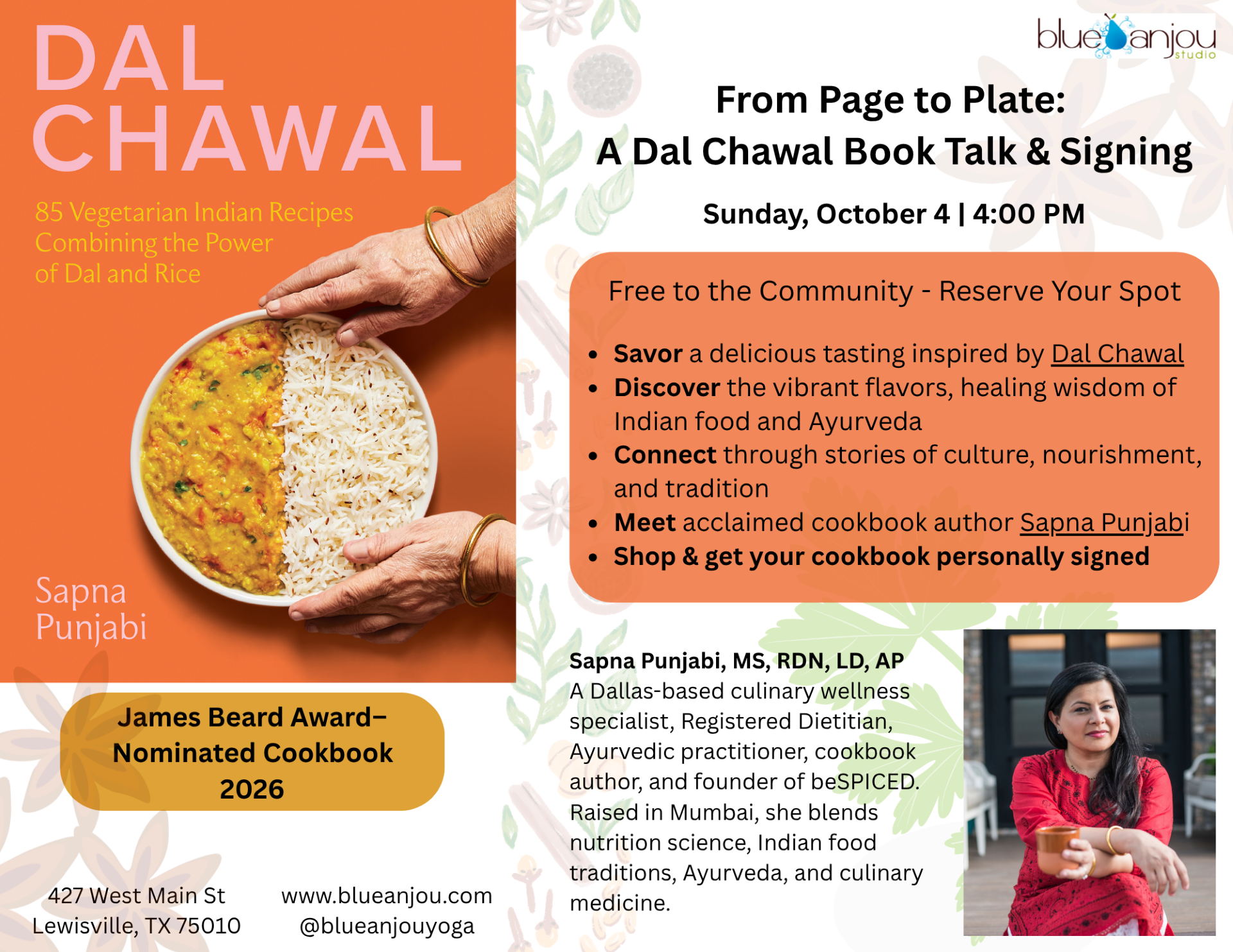 From Page to Plate: A Dal Chawal Book Talk & Signing