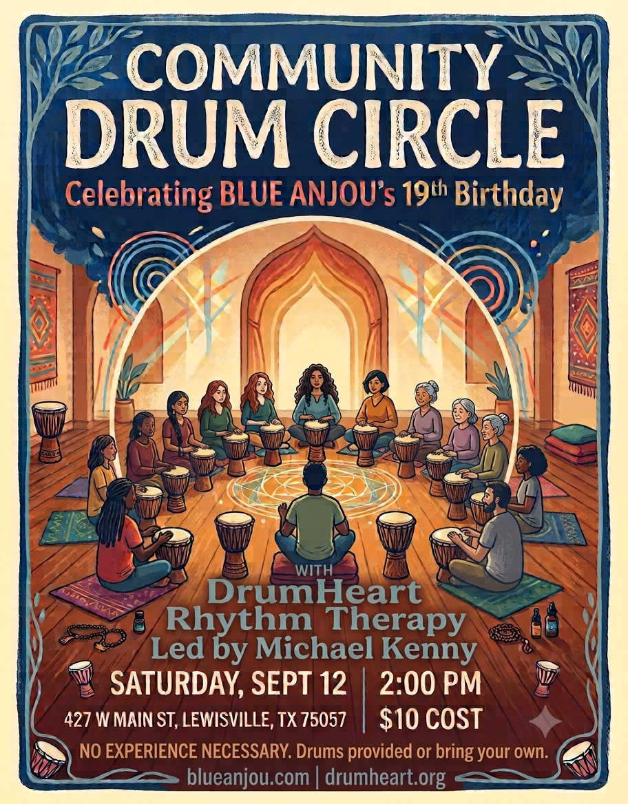 Blue Anjou's 19th Birthday: Community Drum Circle